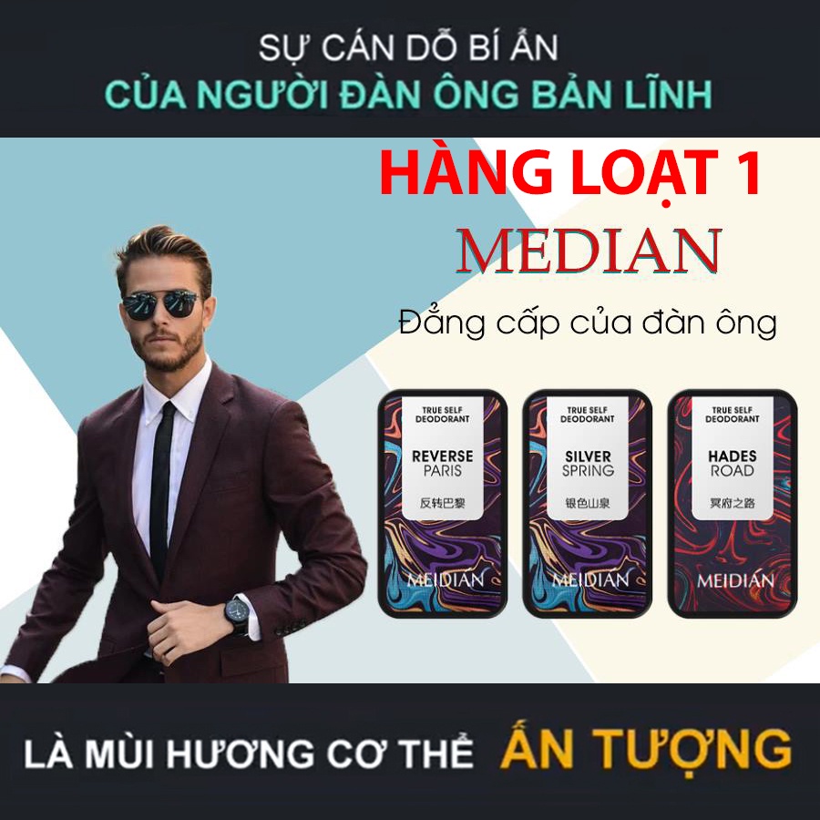HỘP 3 MÙI Nước Hoa Khô Nam Nữ dạng sáp Median chính hãng unisex ngọt nhẹ thơm lâu