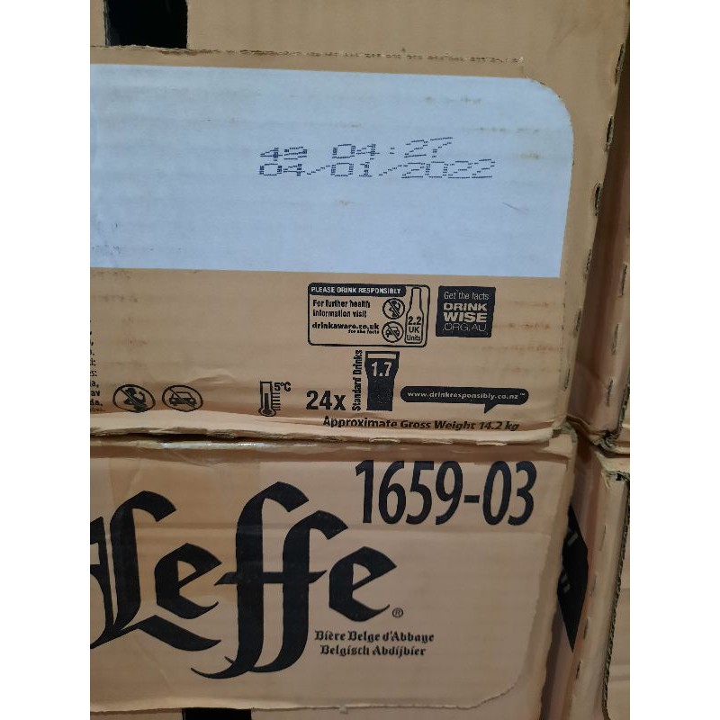(Date 04/2022) Bia Leffe vàng 6.6%- chai 330ml, thùng 24 chai