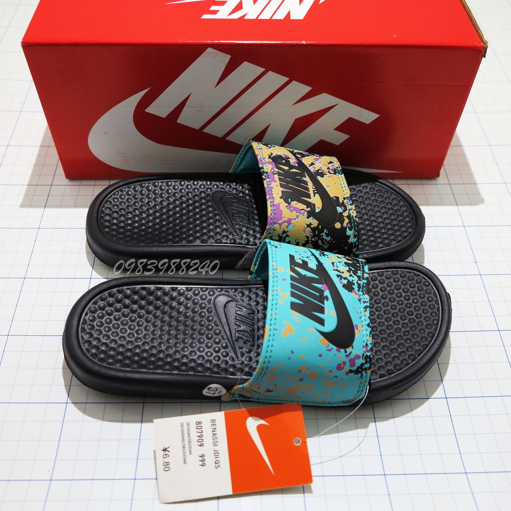 [Hộp Nike] Dép Nike Nk Galaxy quai ngang nam nữ đầy đủ tem, mác, lót dày, tem size in nhiệt trong lót, tặng hộp hãng.