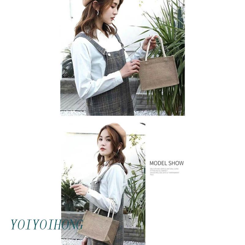 Túi Tote Vải Bố Sức Chứa Lớn Có Tay Cầm Có Thể Tái Sử Dụng