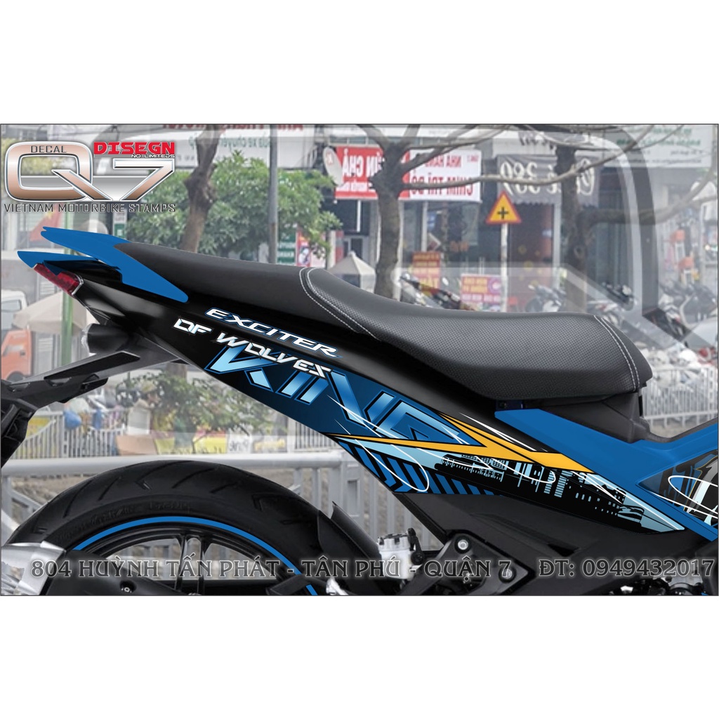 TEM RỜI EXCITER 150 SÓI XANH ĐEN