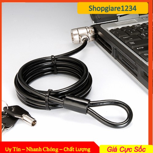 Khóa Chìa Laptop KINGMASTER CP1200- Dây 1.8m Cứng Cáp- Khóa Sơn Tĩnh Điện - Chính Hãng 100%, Khóa Chìa Tròn