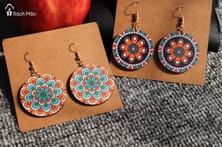 Khuyên tai gỗ vintage boho