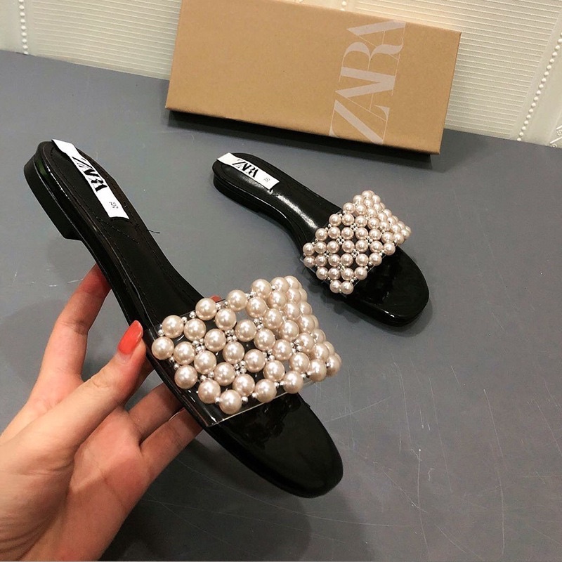 SALE LE SIZE  Dép Zara quai ngọc ảnh thật