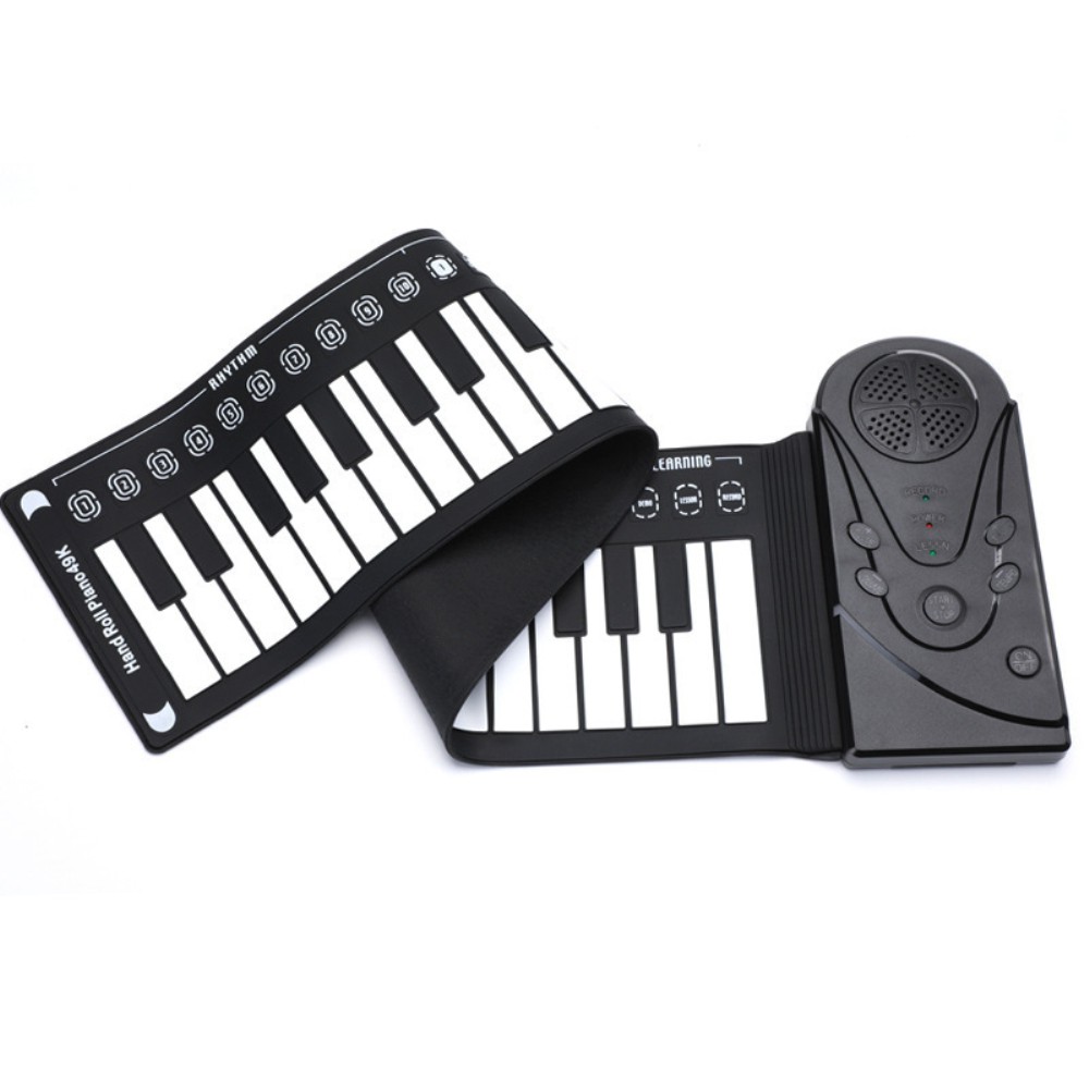 【Ready Stock】 Portable 49-Key Flexible Silicone Roll Up Piano Folding Electronic Keyboard Dropship 【LiveliHood】