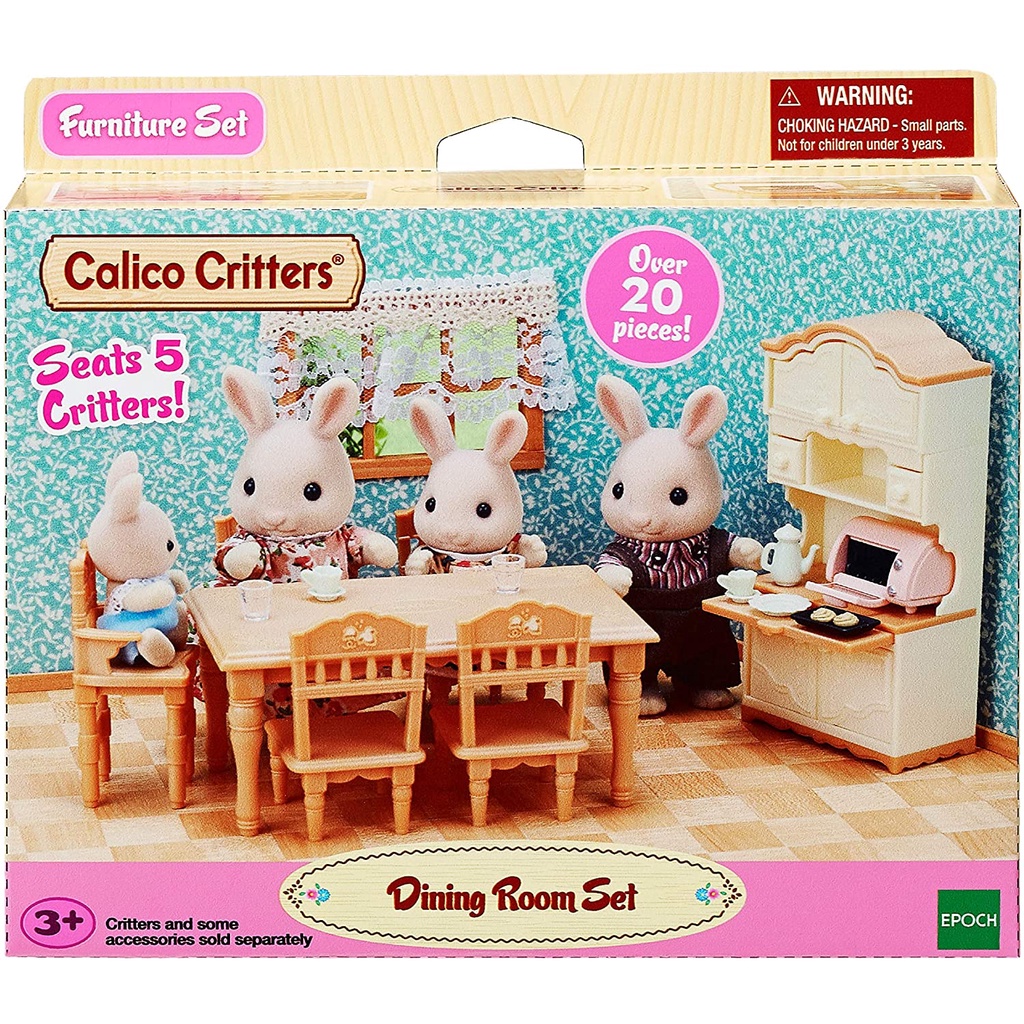 Sylvanian Families Calico Critters Bộ Nội Thất Phòng Ăn Dining Room Set