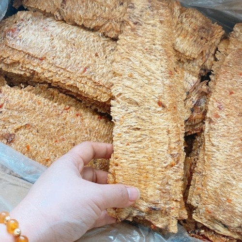 Mực cán tẩm vị nguyên con chính gốc loại 1, vị vừa ăn thơm ngon, Túi zíp 500g - Hải sản khô 69.