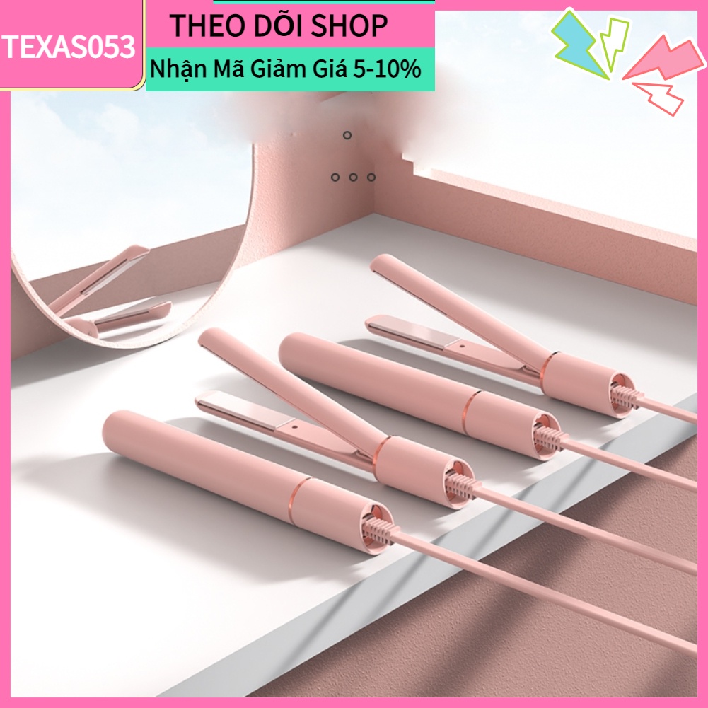 [Hàng mới về] Máy ép duỗi tóc, uốn tóc USB mini di động làm nóng nhanh chống bỏng dùng ở nhà/ ký túc xá/ du lịch 20.2cm【Utah054】