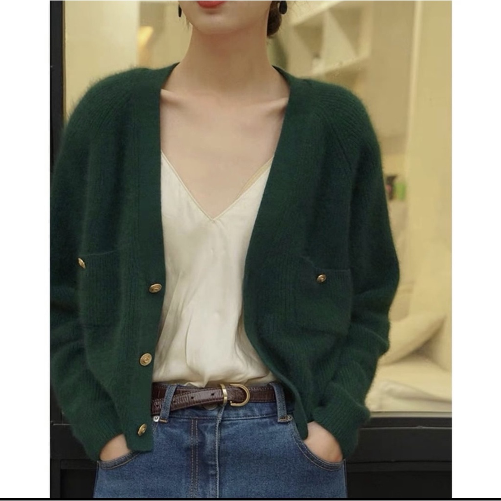 Áo cardigan len phong cách retro