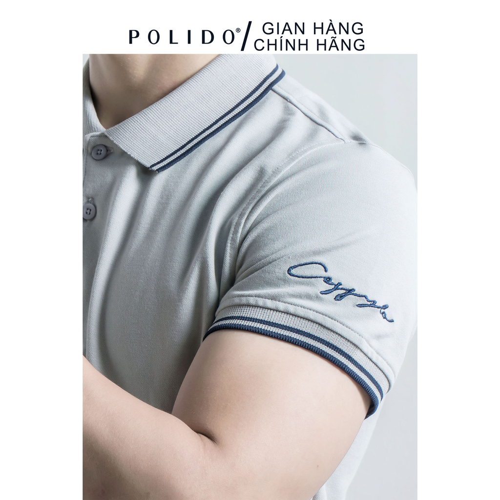 Áo Polo Tay Thêu Chữ CEFFYLO Vải Cotton Co Giãn 4 Màu Phong Cách | BigBuy360 - bigbuy360.vn
