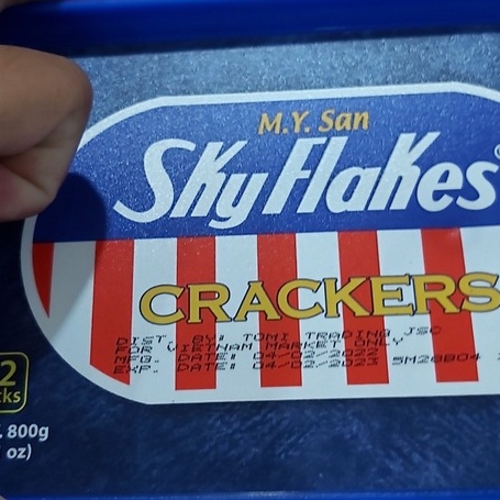 [Hộp 800gr] Bánh Ăn Kiêng Không Đường M.Y.San SkyFlakes Philippines - Date T2/2023