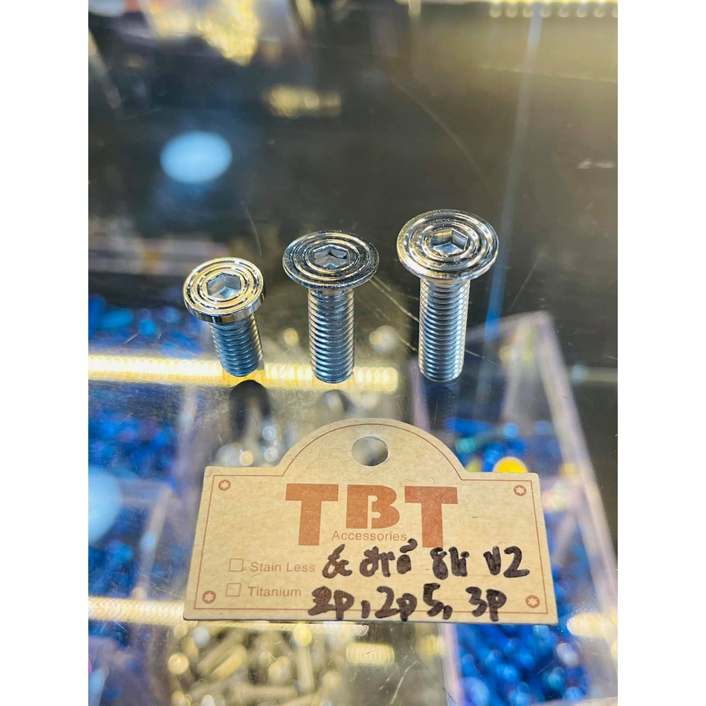 Bộ 10c ốc đĩa TBT chất liệu inox 304 gắn đĩa thắng trước sau exciter winner satria và mọi dòng xe