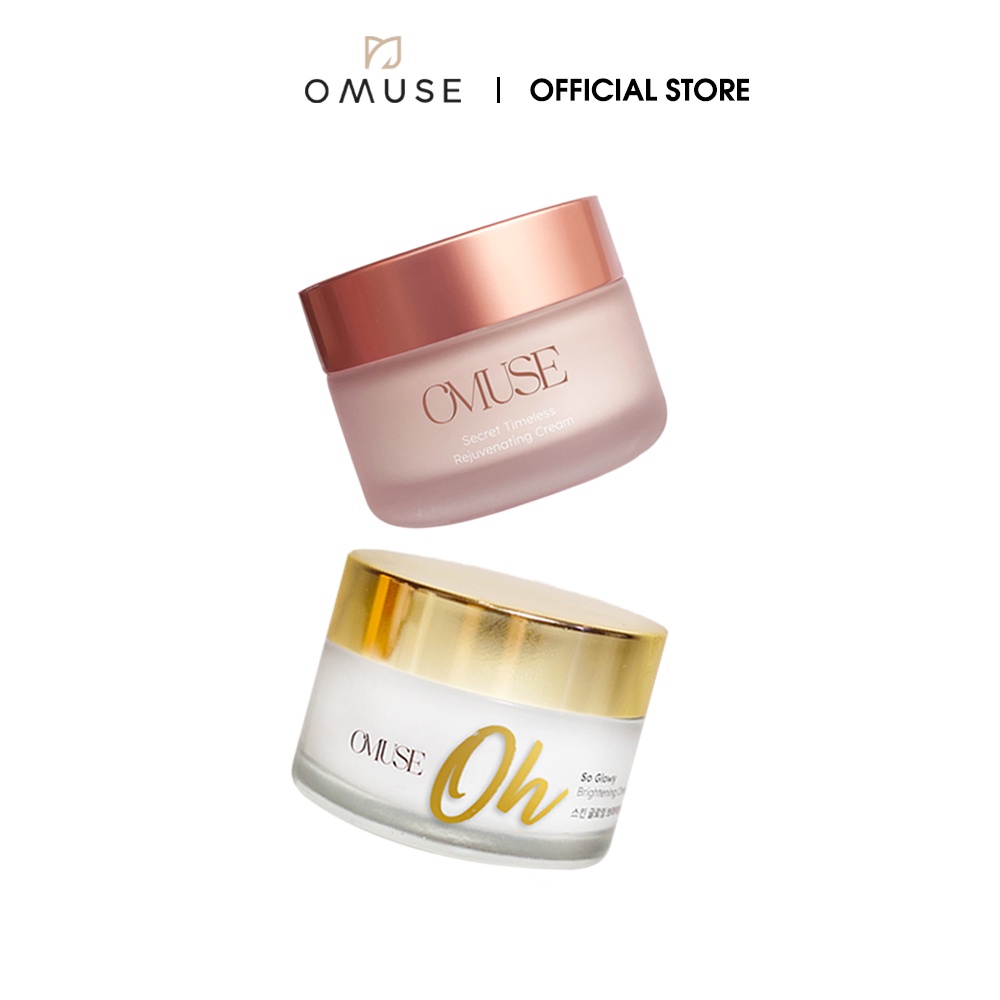 Bộ đôi kem dưỡng trắng, chống lão hóa, tăng sinh collagen OMUSE