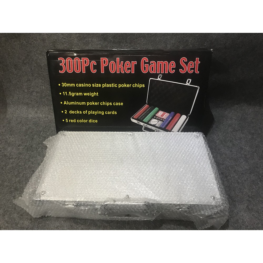 [Mã LIFEXANH03 giảm 10% đơn 500K] Bộ 300 phỉnh poker không số (chip poker) hàng nhập khẩu P02 TẶNG KÈM BÀI NHỰA