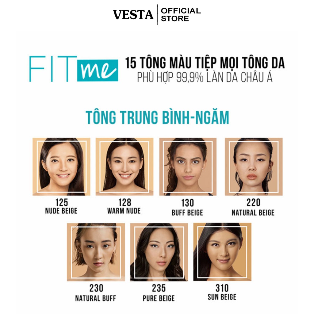 Kem Nền Mịn Nhẹ Kiềm Dầu Chống Nắng Fit Me Maybelline New York Matte SPF 22 30ml | BigBuy360 - bigbuy360.vn