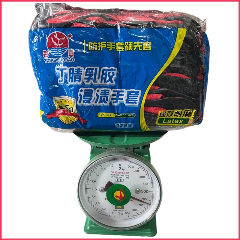 Combo 06 Đôi găng Tay Bảo Hộ Lao Động Cao Cấp phủ cao su Latex hàng dày 60g/ đôi