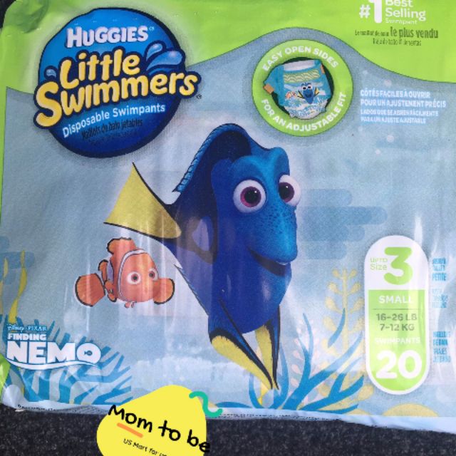Tã bơi dán cho bé Huggies Little Swimmers nhập từ Mỹ S20, M18, L17