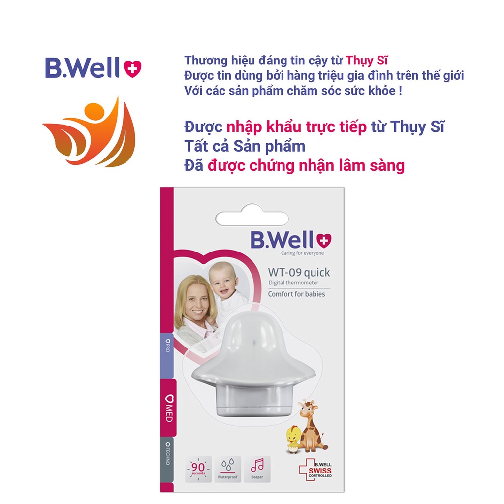 Nhiệt kế điện tử ngậm miệng đo nhiệt độ b.well wt 09 - bwell y tế 360