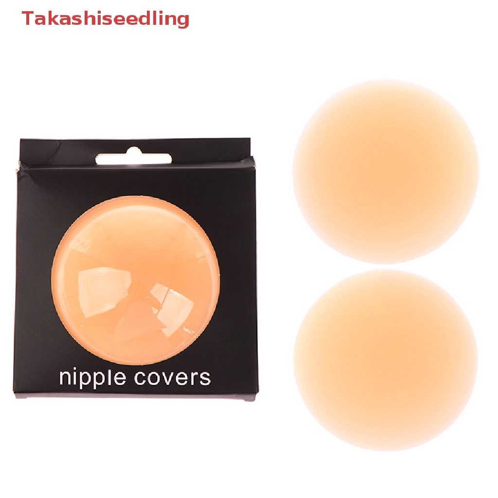 Cặp Miếng Silicone Dán Ngực Hình Tròn Vô Hình Tái Sử Dụng Tiện Lợi