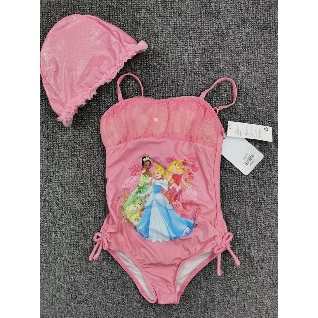 Set Bikini VNXK xuất dư Disney cho bé gái -công chúa hồng