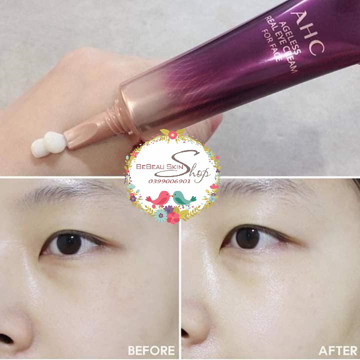 KEM DƯỠNG MẮT AHC TIME REWIND REAL EYE CREAM FOR FACE SEASON 8 9 10 - KEM MẮT AHC TEN REVULOTION  [ Kem chống nhăn mắt ]