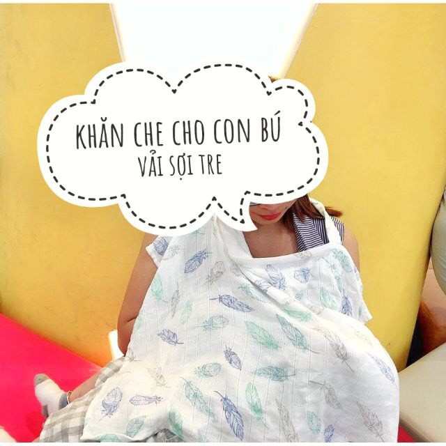 Khăn che bú sợi tre Mamaru