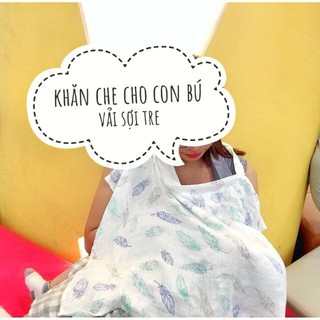 Khăn che bú sợi tre Mamaru