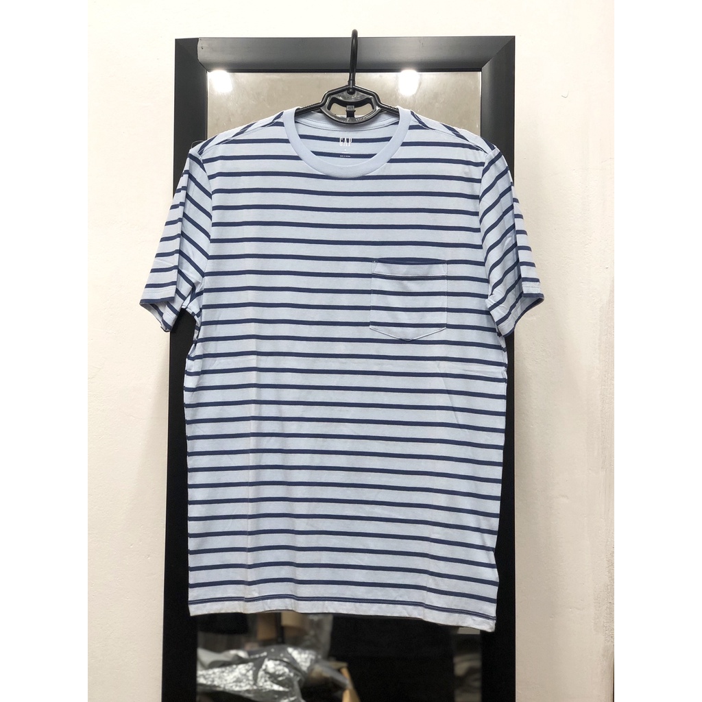 Áo phông nam GAP Cotton Everyday Blue Stripe T-Shirt