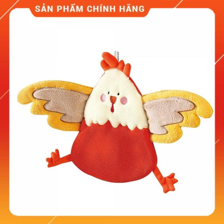 Khăn Lau Tay Siêu Thấm Hút Họa Tiết Chú Gà Hoạt Hình Dễ Thương Dành Cho Nhà Bếp/ Phòng Tắm