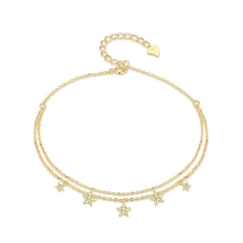 Lắc Chân Bạc Kép Hình Ngôi Sao LC-1554-ROXI | BigBuy360 - bigbuy360.vn