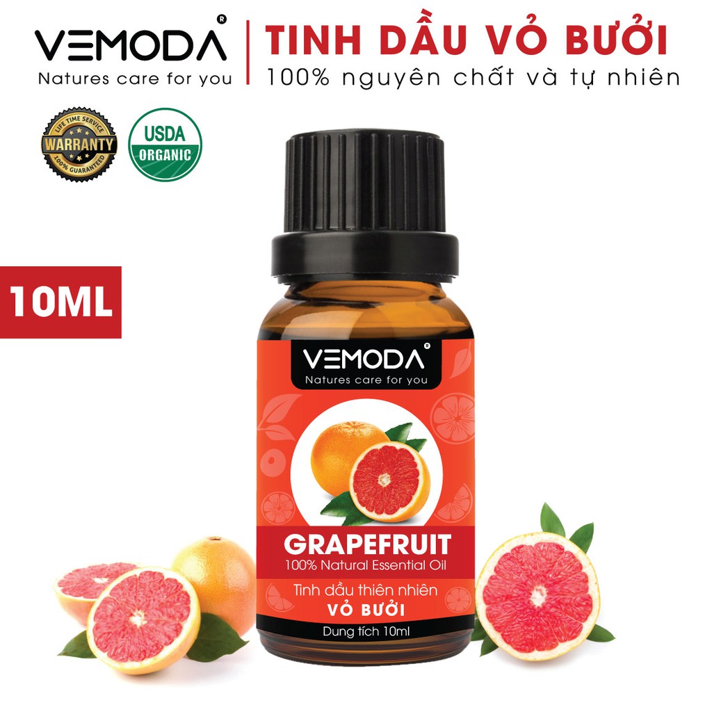 Tinh dầu Vỏ bưởi (HG) cao cấp nguyên chất VEMODA 10ML giúp kháng khuẩn, chống trầm cảm, hỗ trợ giảm cân, chăm sóc da tóc