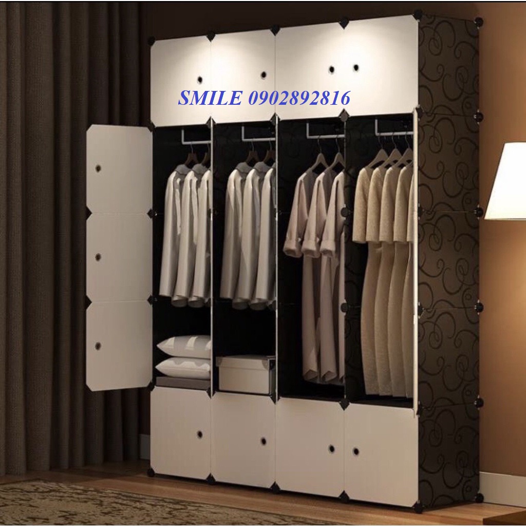 [SỈ] - (Nhiều mẫu) TỦ NHỰA LẮP GHÉP 20 Ô ĐỂ QUẦN ÁO ĐỒ ĐA NĂNG THÔNG MINH sâu 47cm