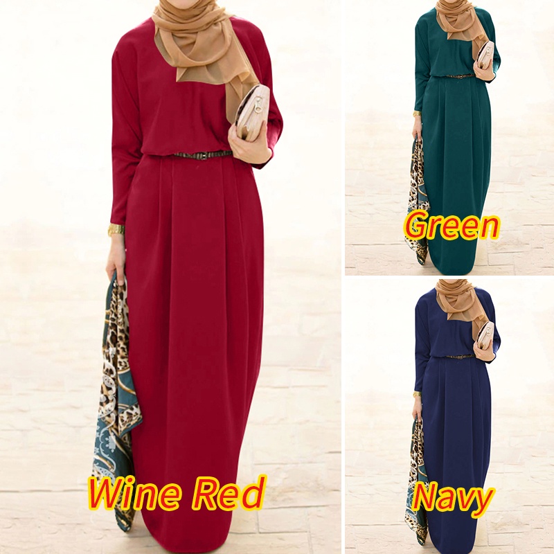 Đầm Nữ Tay Ngắn Cổ Tròn Màu Trơn Thời Trang ZANZEA