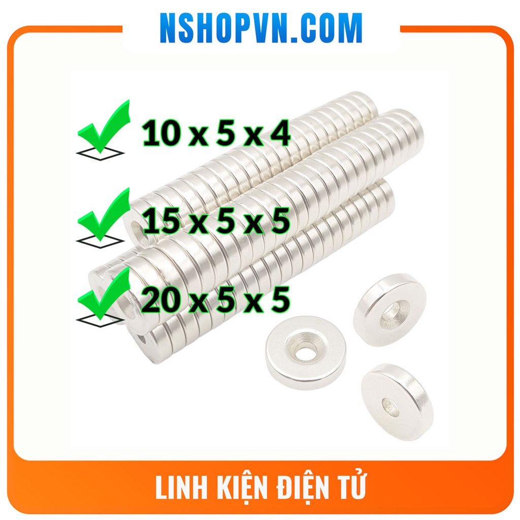 Nam châm đất hiếm tròn có lỗ