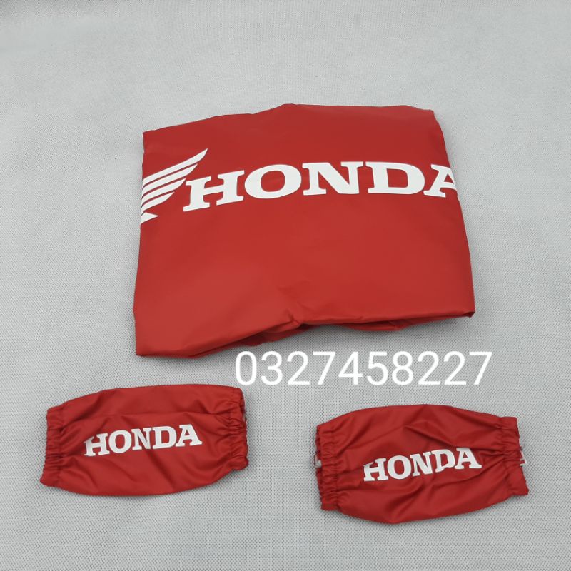 Trùm bọc yên, bao tay xe máy honda màu đỏ cực đẹp