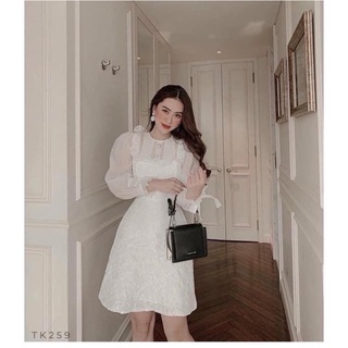 đầm trắng tafta bigsize 60->90kg