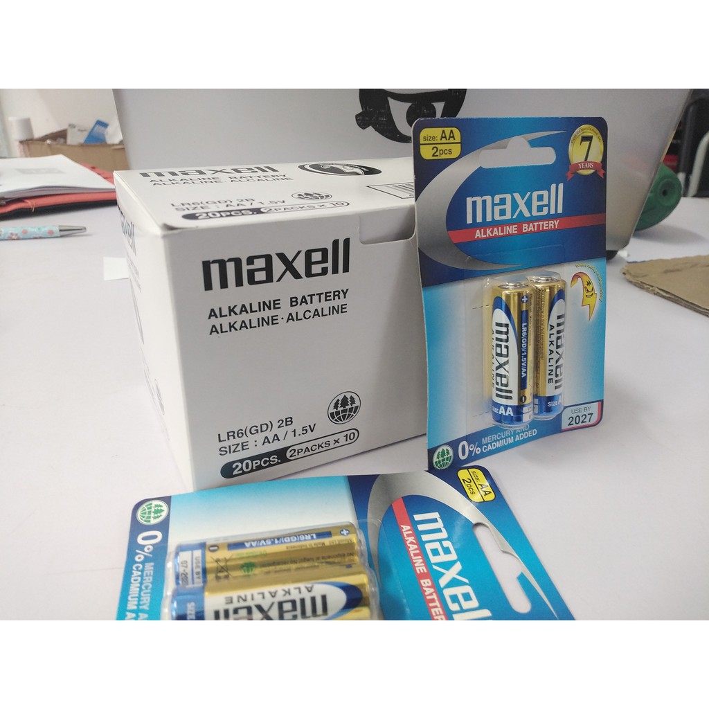 Pin AA Maxell ALKALINE BATTERY (Vỉ 2 Viên)