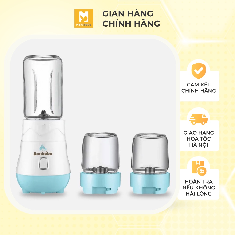 Máy xay đa năng BonBéBé 3 cối BB-39 đáp ứng mọi nhu cầu trộn, xay, nghiền thực phẩm - Herbaby