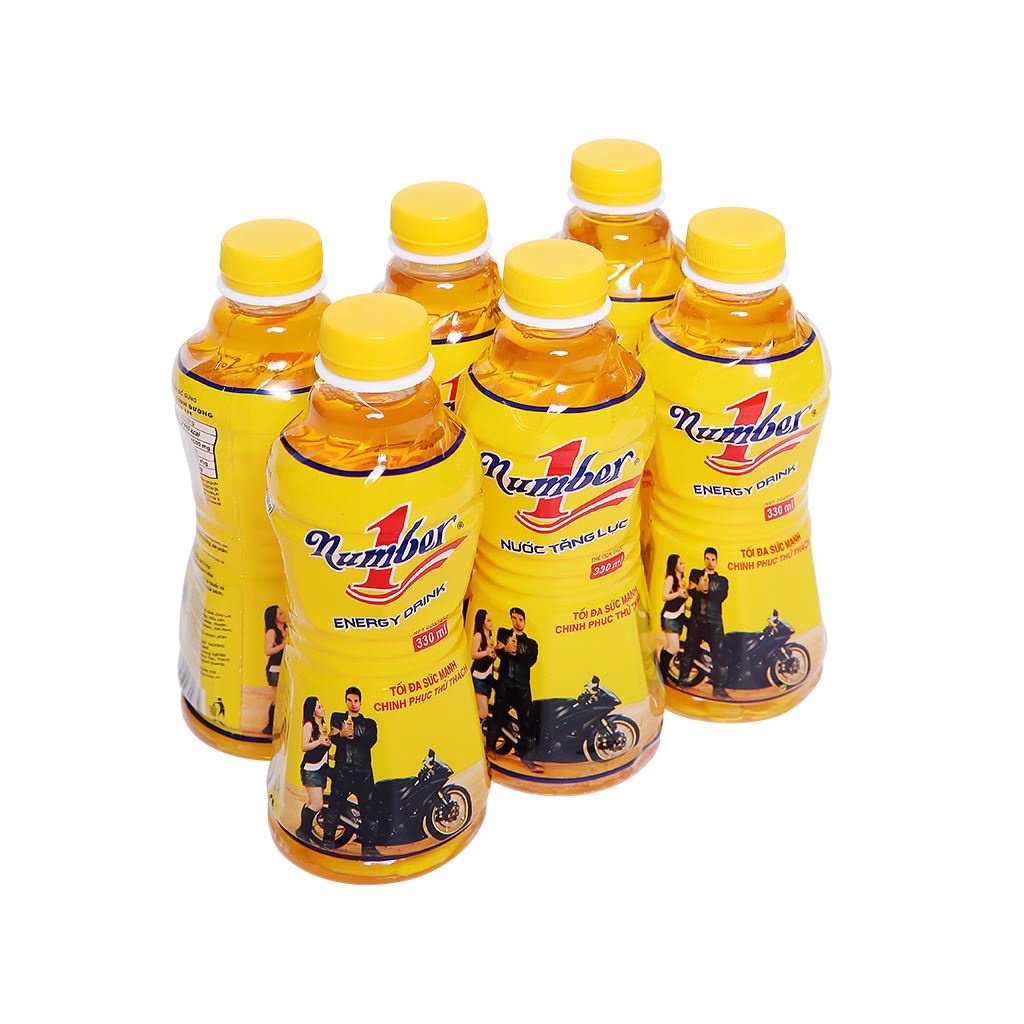 Lốc 6 chai nước tăng lực Number 1 330ml