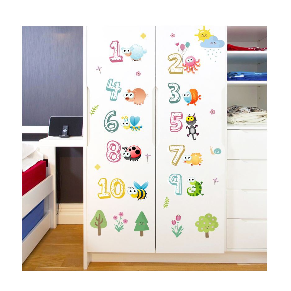 Decal số đếm từ 1-10 - TV12339