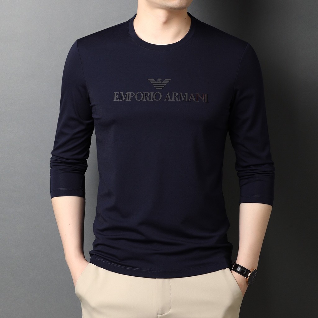 Áo thun tay dài Gấu 194 vải coton dày dặn, mềm mịn, co dãn - form regular - EMPORIO ARMANI | BigBuy360 - bigbuy360.vn