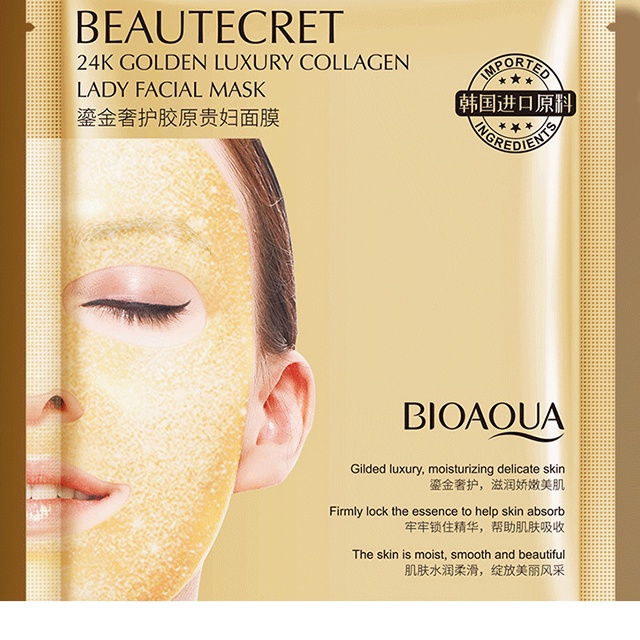 Mặt Nạ Thạch Collagen Vàng 24k Chăm Sóc Da Mặt Giúp Da Căng Mịn Tăng Đàn Hồi BIOAQUA