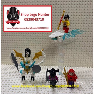 Xếp Hình Minifigures Tây Du Ký : combo Bạch Cốt Tinh - Ngư Ma Vương - Nhị Lang Thần - Monkey boy cưỡi cân đẩu vân