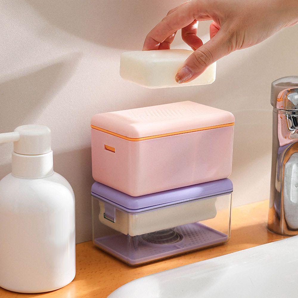 Bình Đựng Xà Phòng Rửa Chén Dạng Bơm Kèm Cọ Vệ Sinh Tiện Dụng