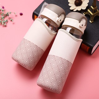 HCM - Bình thủy tinh nắp bật 500ml (kèm túi)