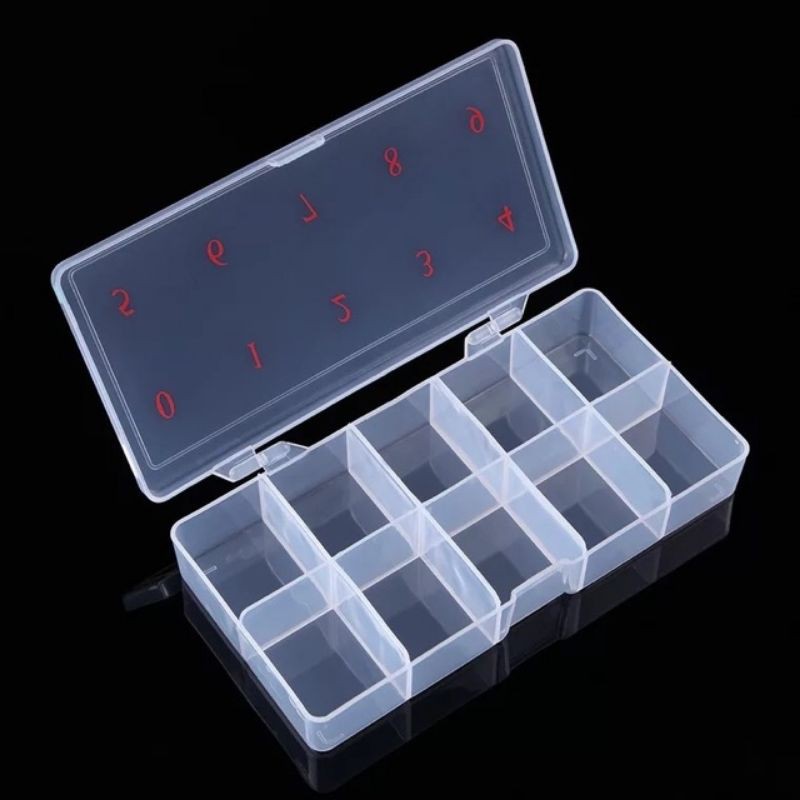 Hộp đựng móng giả ( 0-9), Hộp đựng móng giả size bé - 10 ô đựng 500 móng