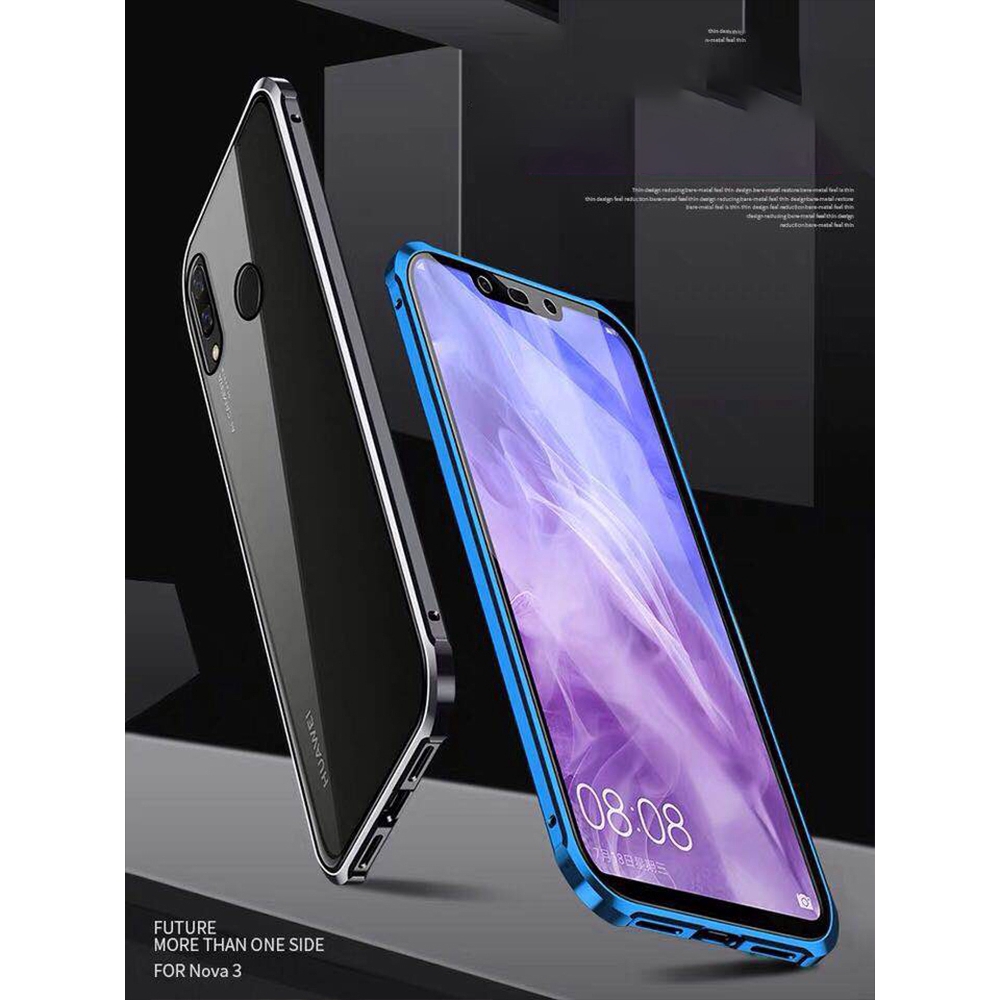 Ốp kính cường lực trong suốt viền từ tính cho Huawei Nova3i Nova3e Nova4e Nova5T Nova6se 7se 7i Y9S Y7P Y9 Prime