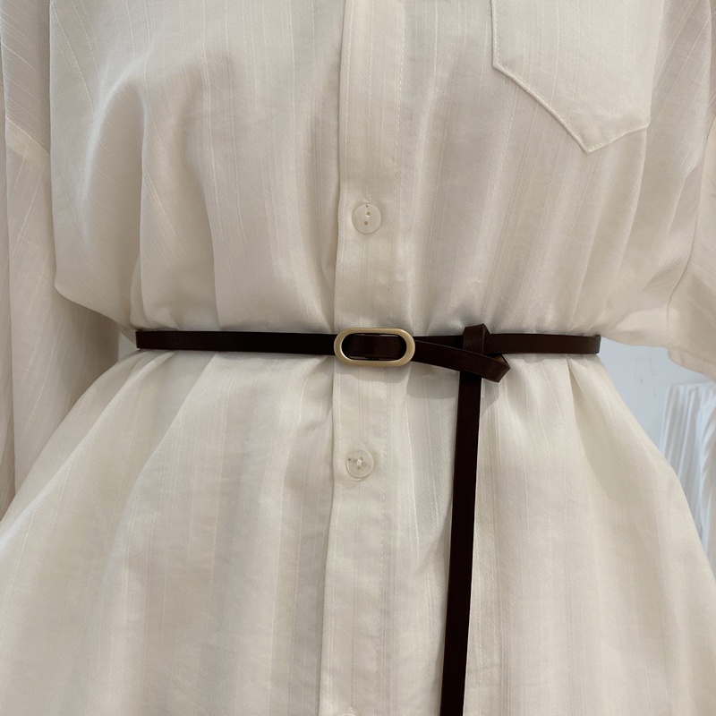 Thắt lưng nhựa hình bầu dục mini phong cách Hàn Quốc cổ điển dễ phối đồ cho nữ