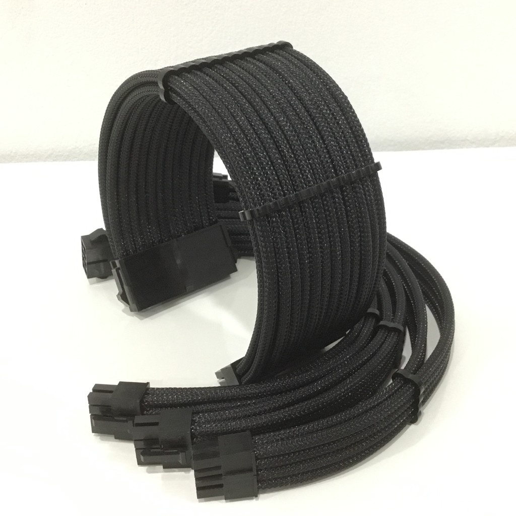 Dây nối dài bọc lưới Đen (24 Pin/ 8 Pin/ 6 Pin/) chuẩn 16AWG 2DStore