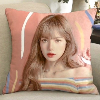 Gối Ôm, Gối Vuông Cao Cấp In Hình Blackpink, Lisa, Rose, Jennie, Jisoo Kích Thước 36*36CM [KÈM QUÀ]